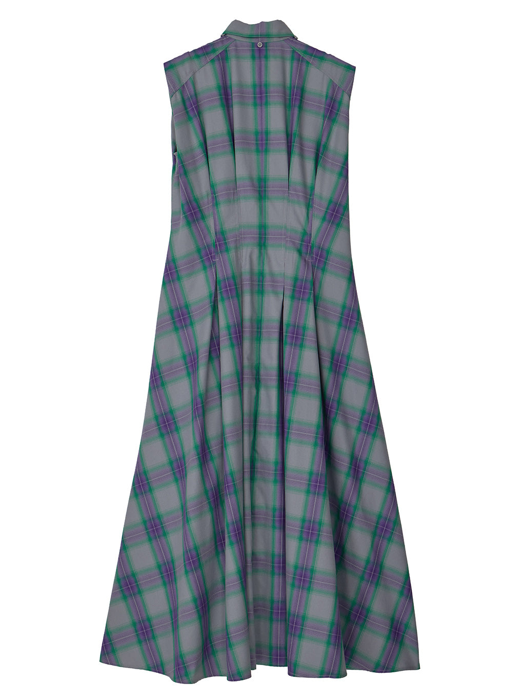 3WAY OMBRE CHECK FLARE DRESS