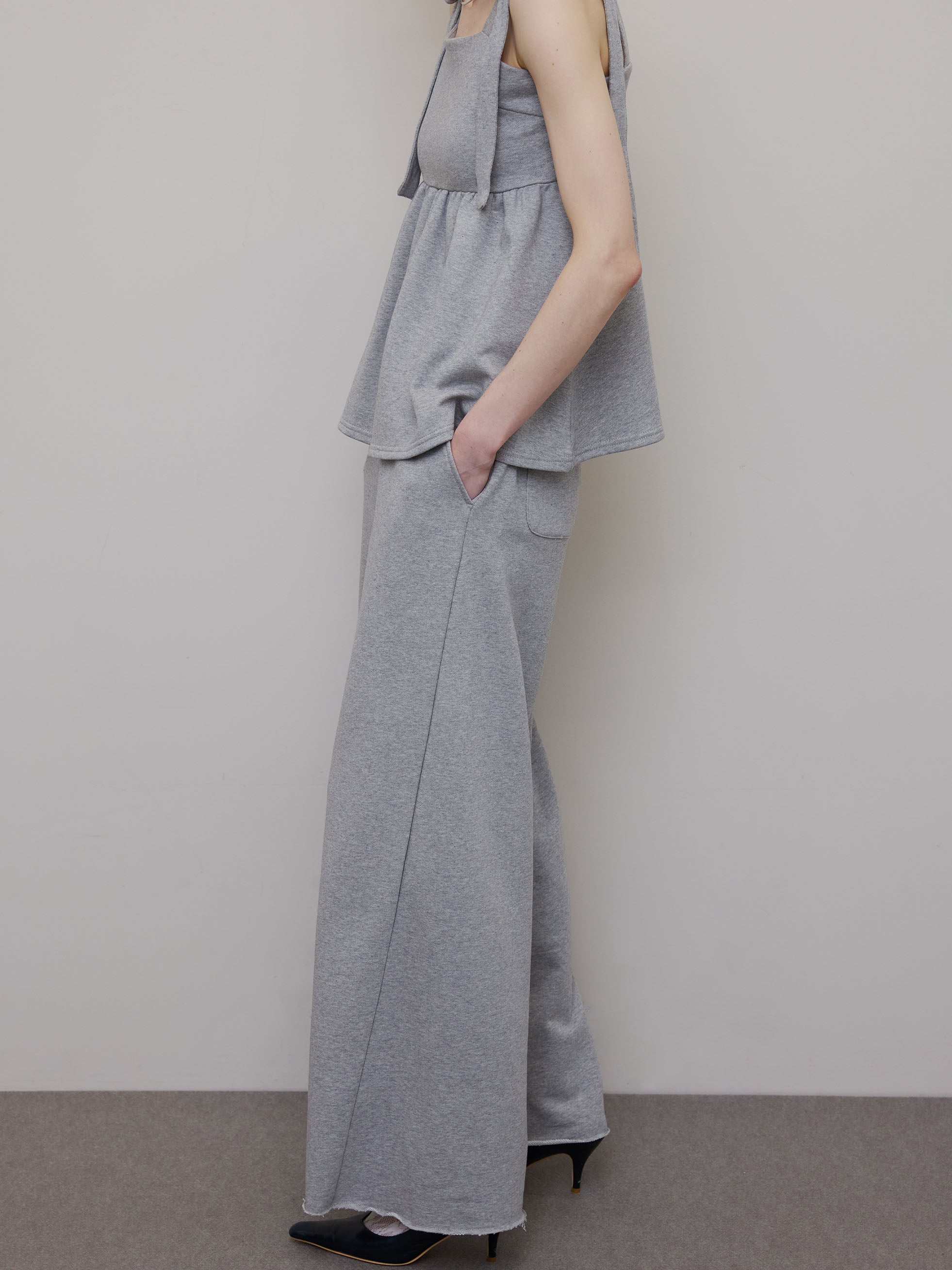 SWEAT PEPLUM SET ROMPERS