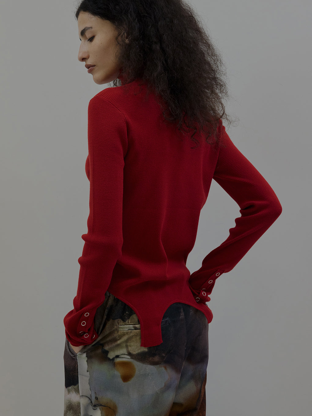BEST TOUCH GARTER DETAIL KNIT TOP