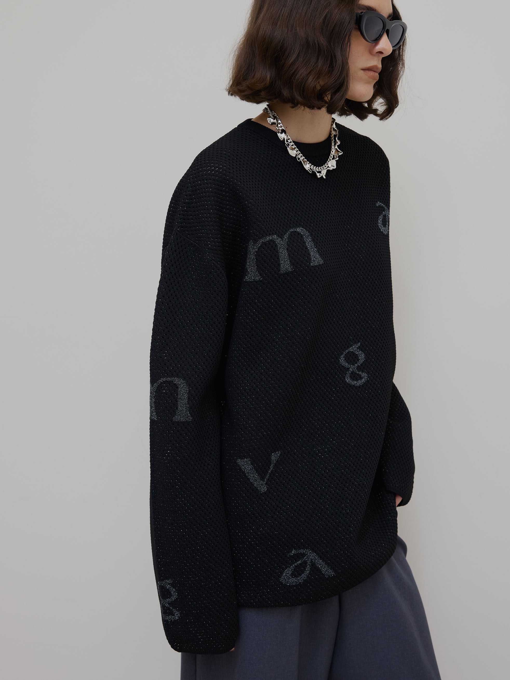 DISPERSE LOGO KNIT TOP