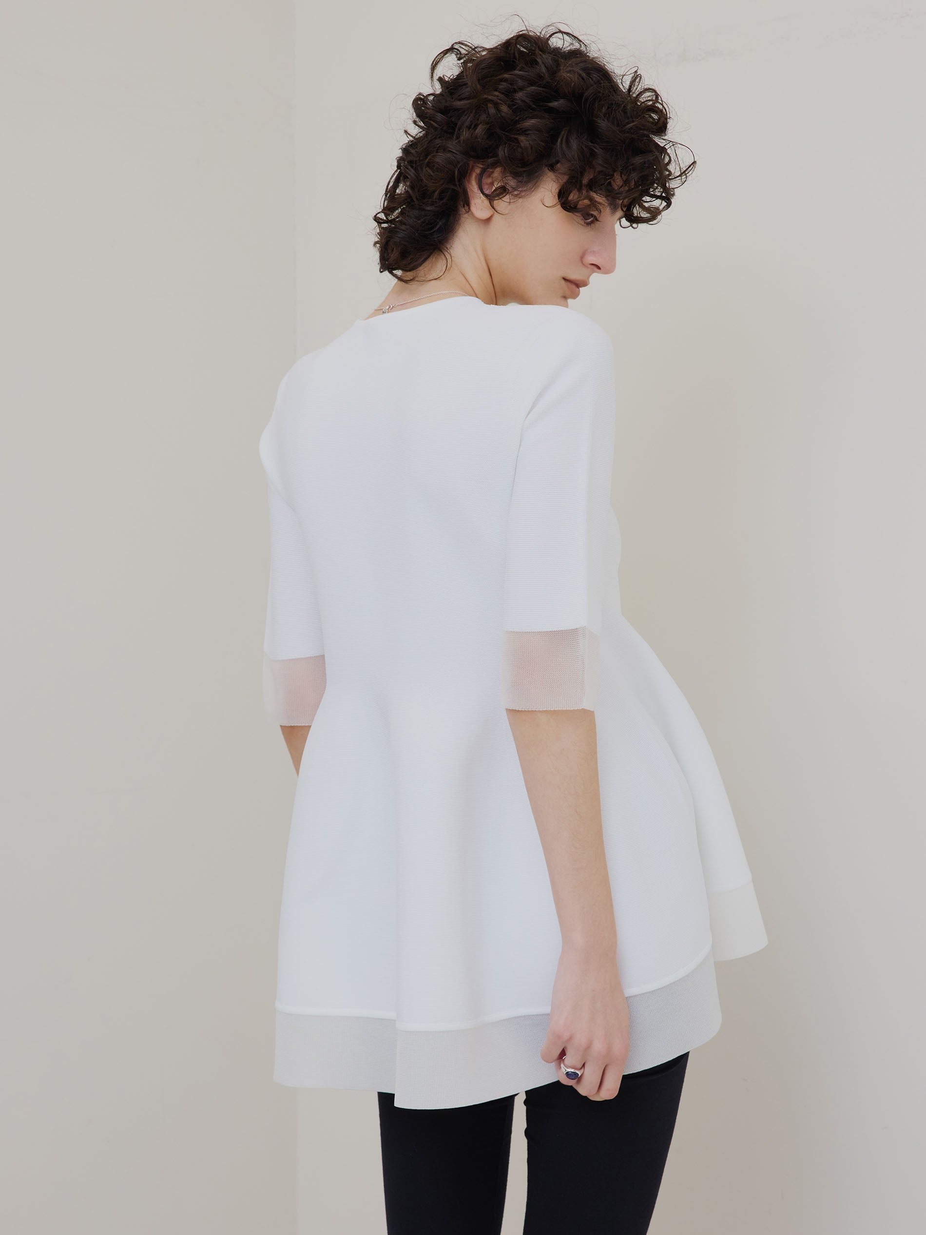 MEDI WHOLEGARMENT PEPLUM KNIT TOP