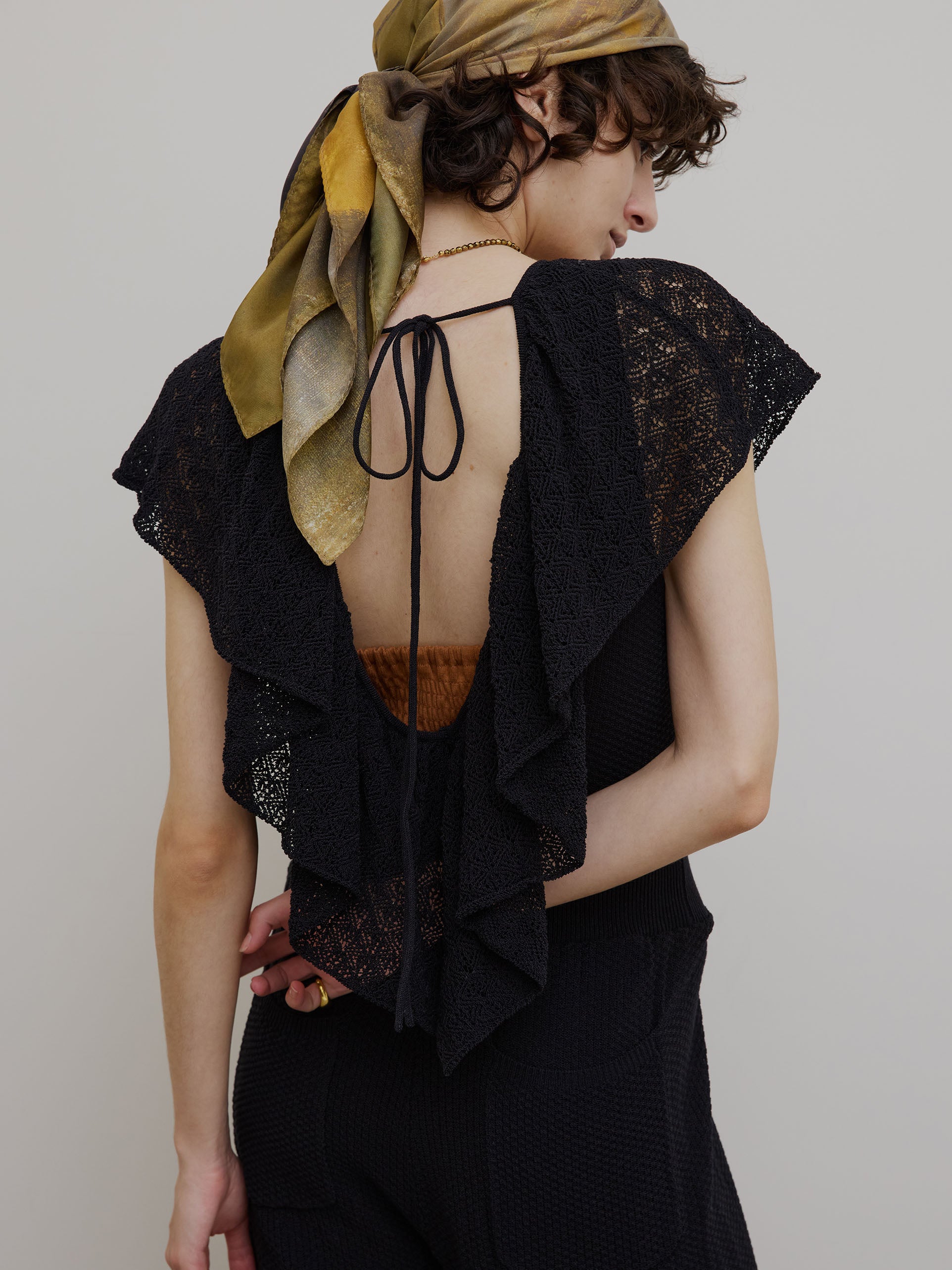MEDI RUFFLE KNIT ROMPERS
