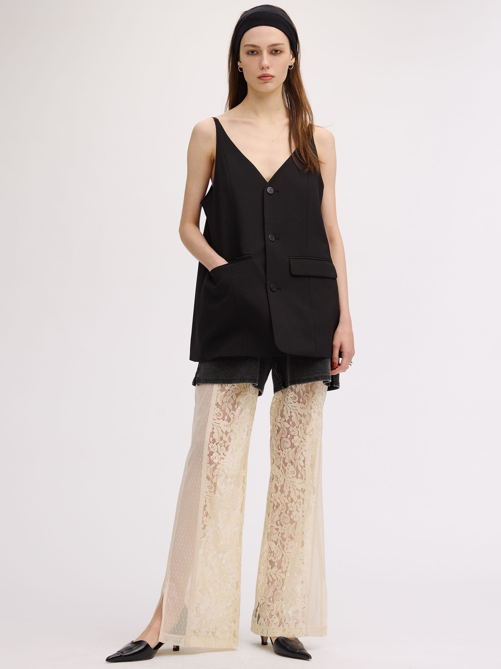 MEDI LINGERIE LIKE STRAP PANTS