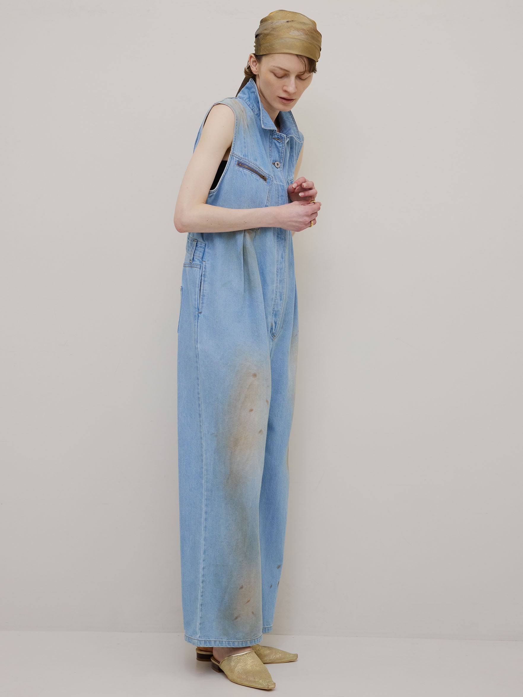 MEDI GRUNGE DENIM WIDE ROMPERS