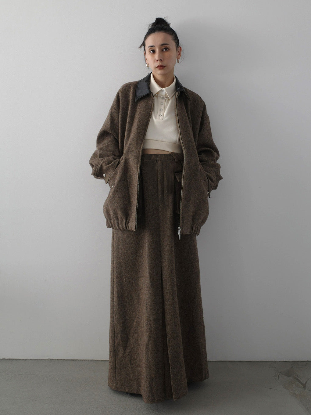 UND TWEED WORK DETAIL SKIRT