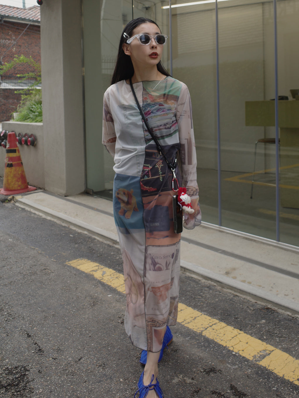 2WAY EMOTIONAL COLLAGE SHEER TOP