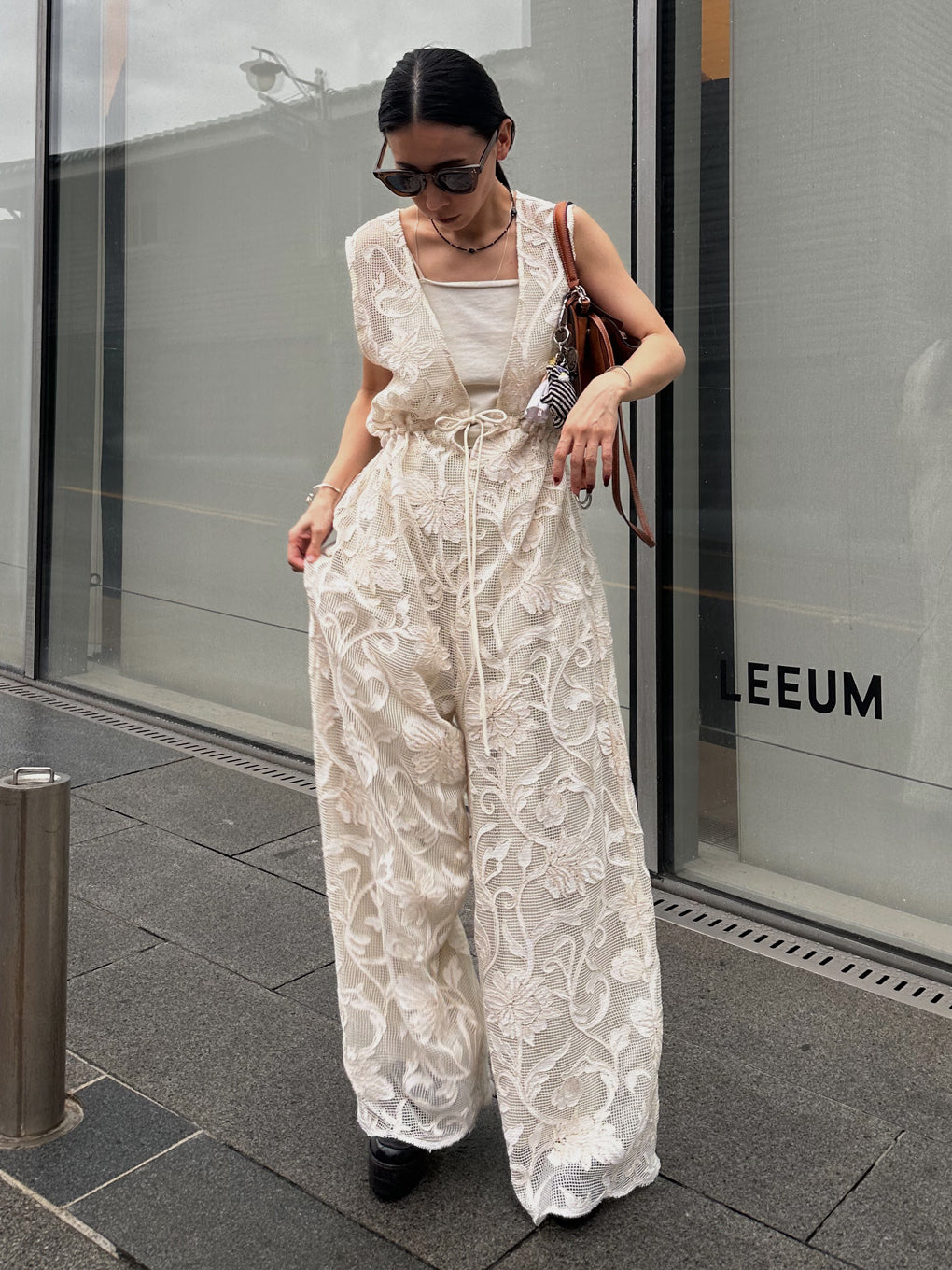 2WAY SILHOUETTE V NECK ROMPERS