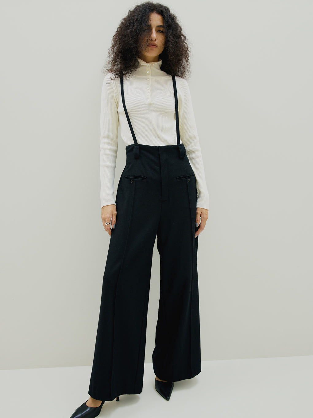 2WAY WOOL SUSPENDERS PANTS
