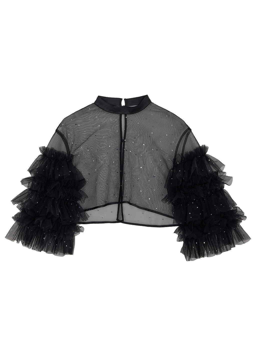 2WAY BIJOU RUFFLE TOP SET ROMPERS