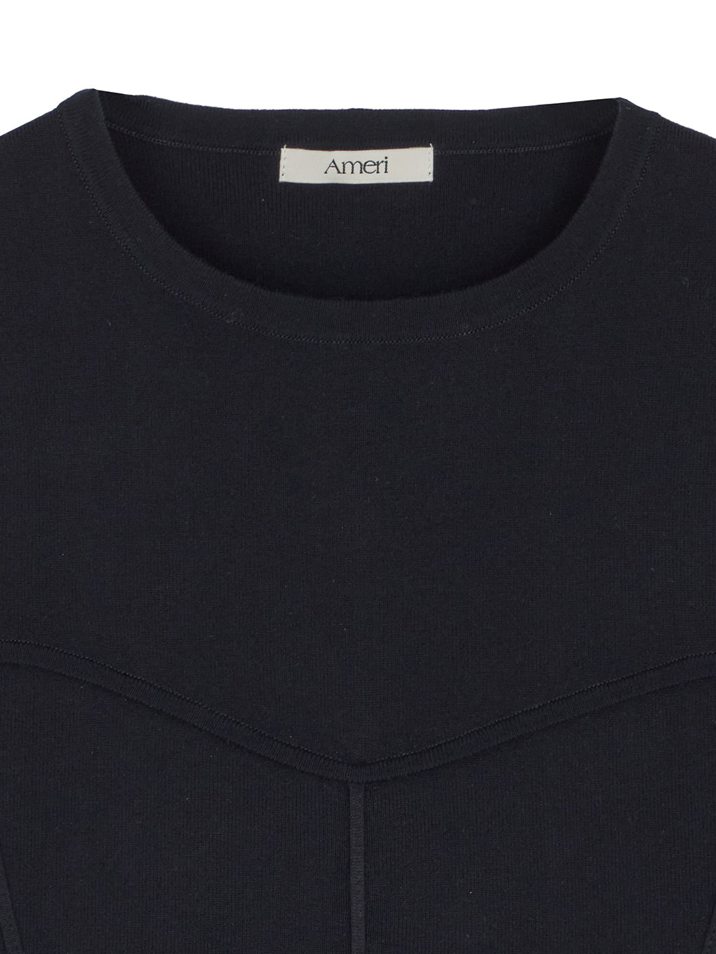 CORSET DETAIL ROUND KNIT TOP