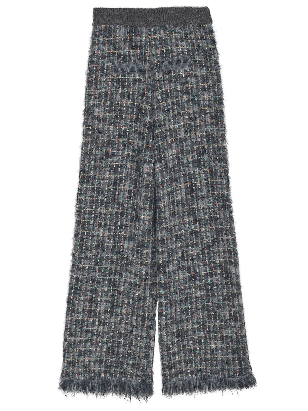 TWEED FRINGE KNIT PANTS