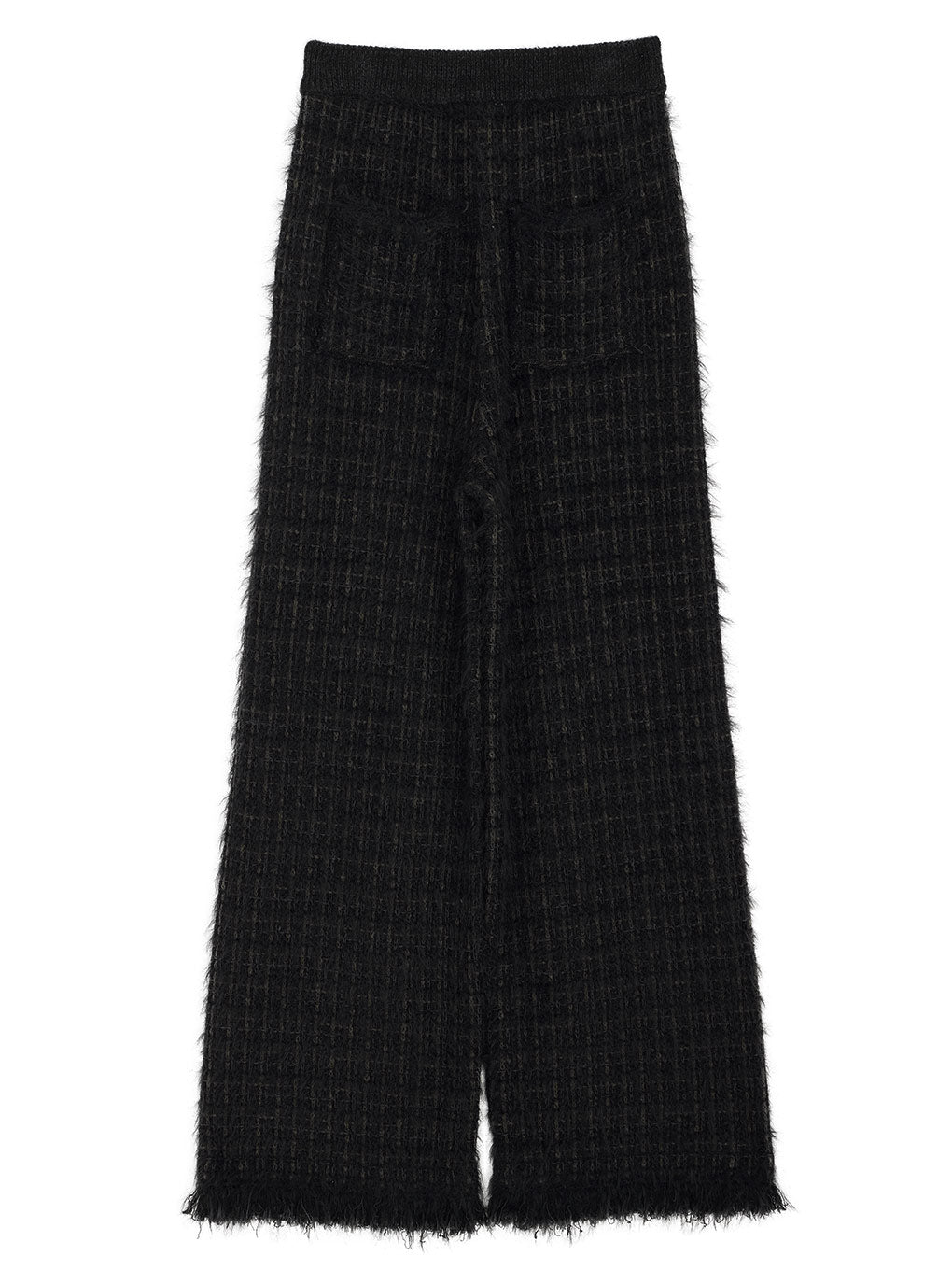 TWEED FRINGE KNIT PANTS