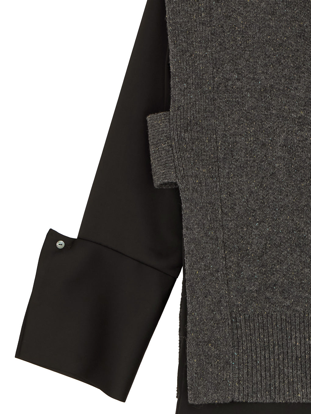 KNIT VEST SET SATIN DRESS