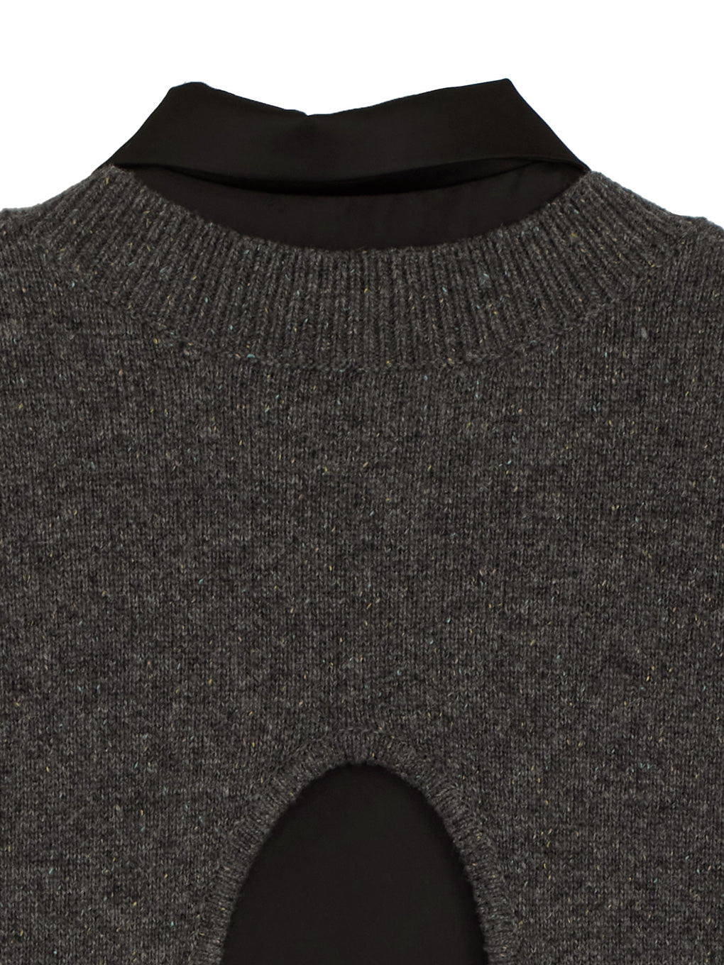 KNIT VEST SET SATIN DRESS