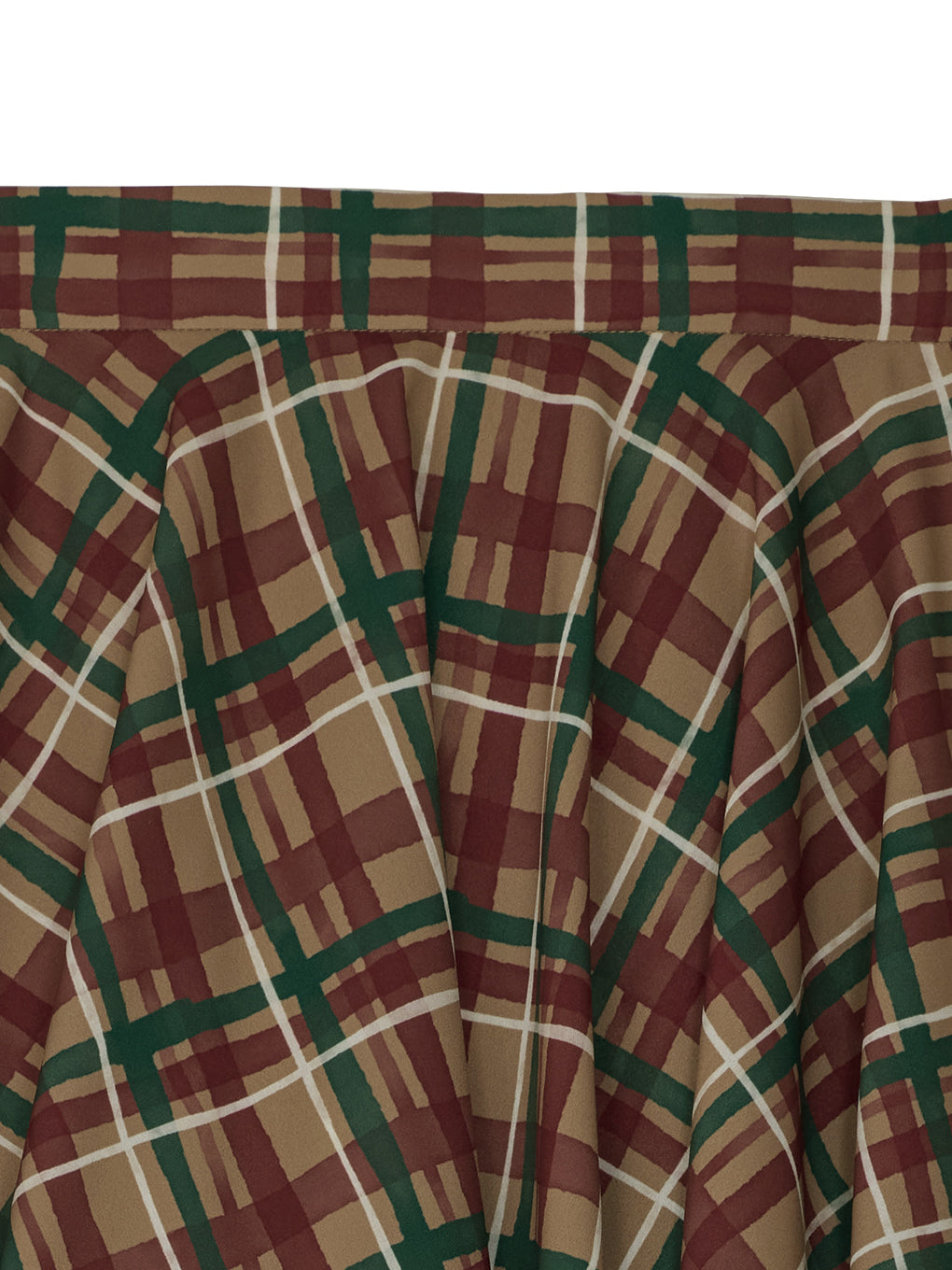 HANDWRITING CHECK TIERED SKIRT