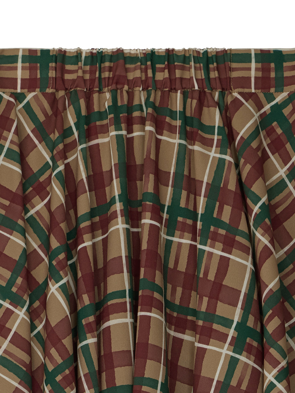 HANDWRITING CHECK TIERED SKIRT