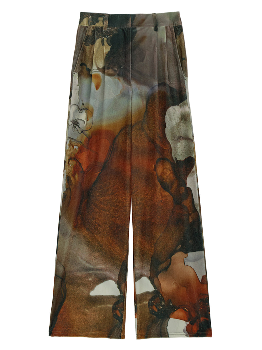 RUST INK ART WIDE PANTS