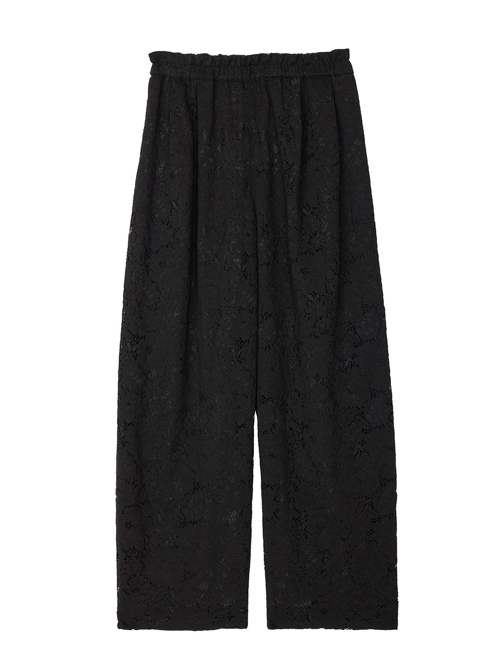 LACE GATHER CURVE PANTS