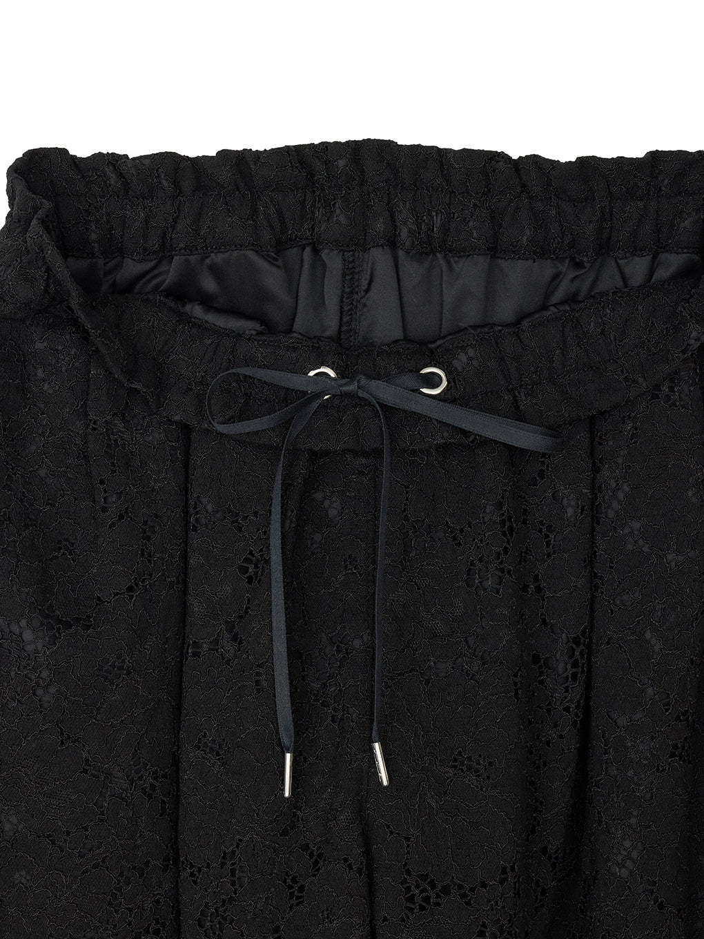 LACE GATHER CURVE PANTS