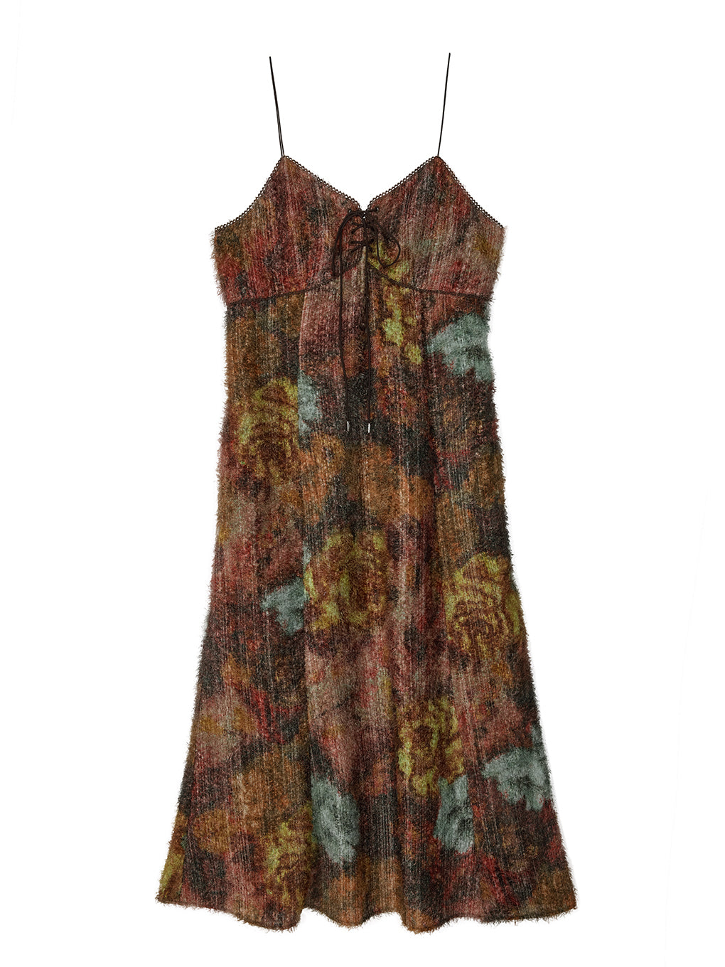 WOVEN PATTERN FLOWER DRESS