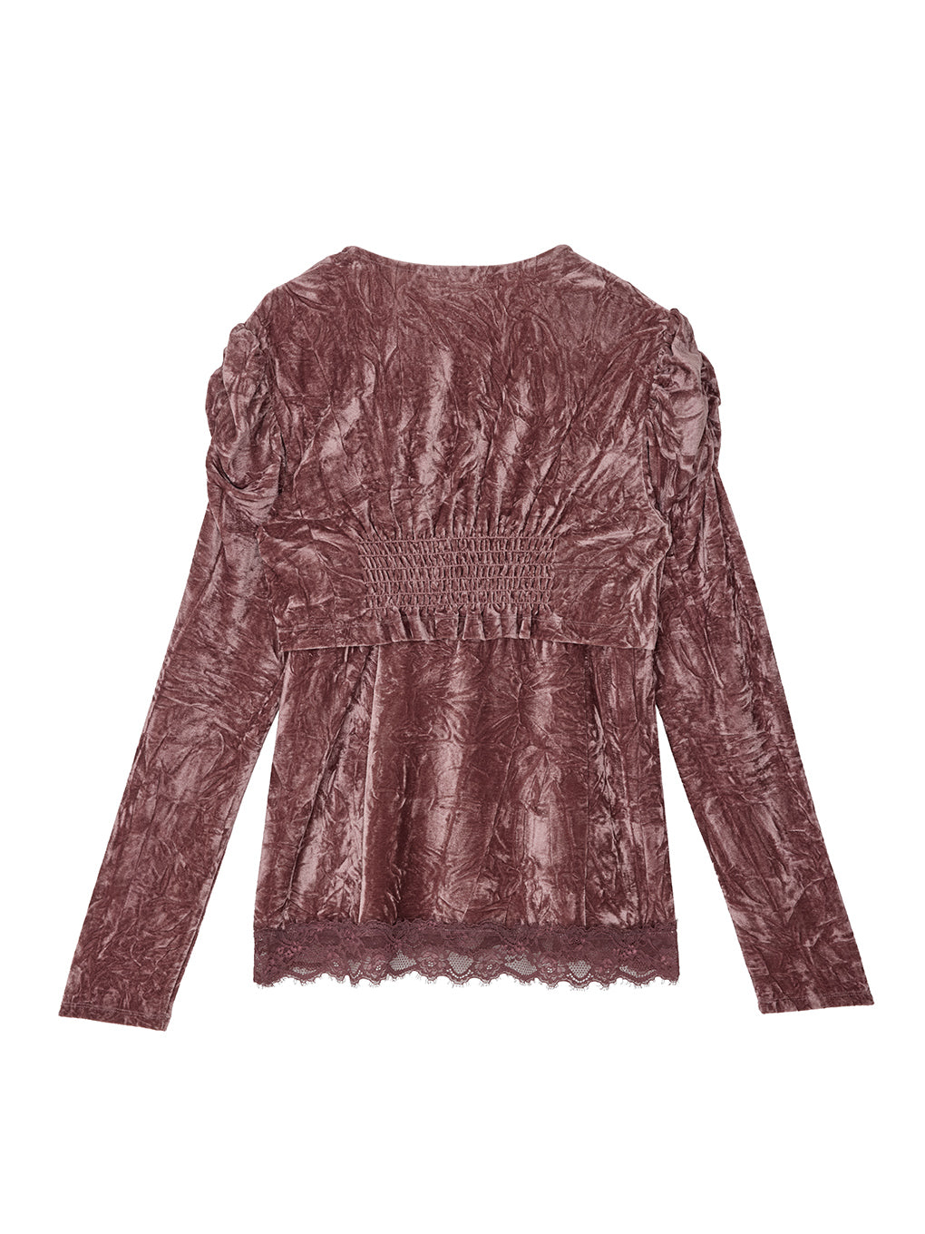 VELOUR LAYERED CUT TOP
