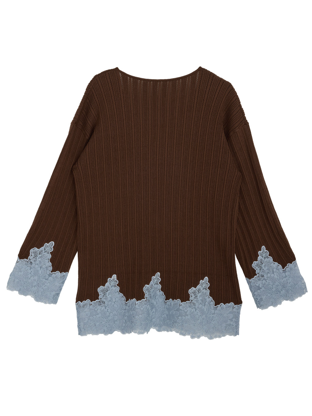 2WAY LACE DOCKING LADY KNIT TOP