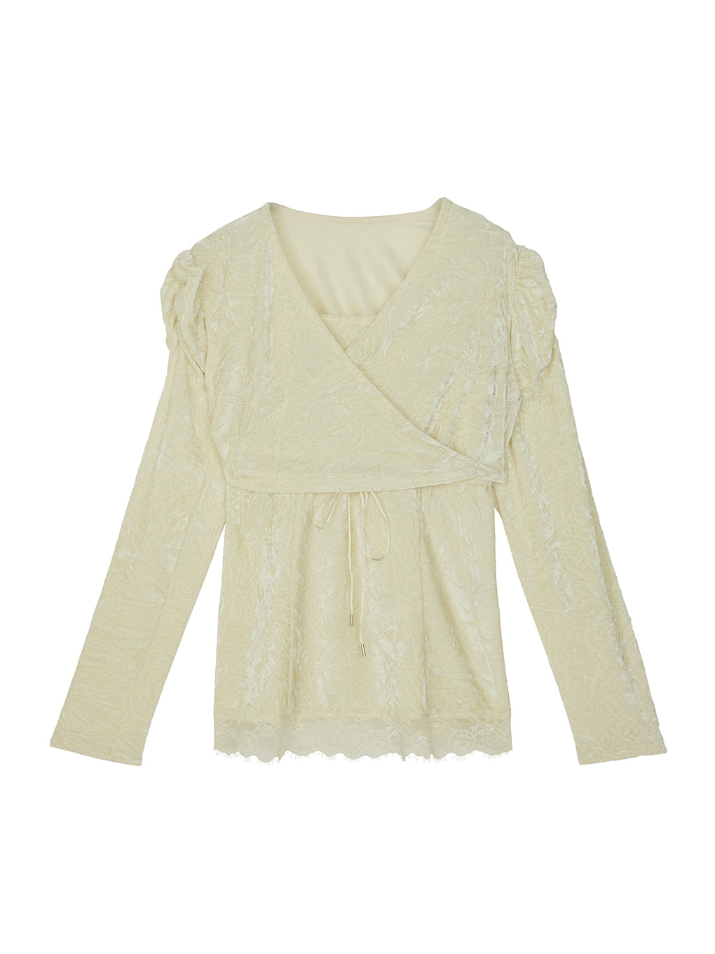 VELOUR LAYERED CUT TOP