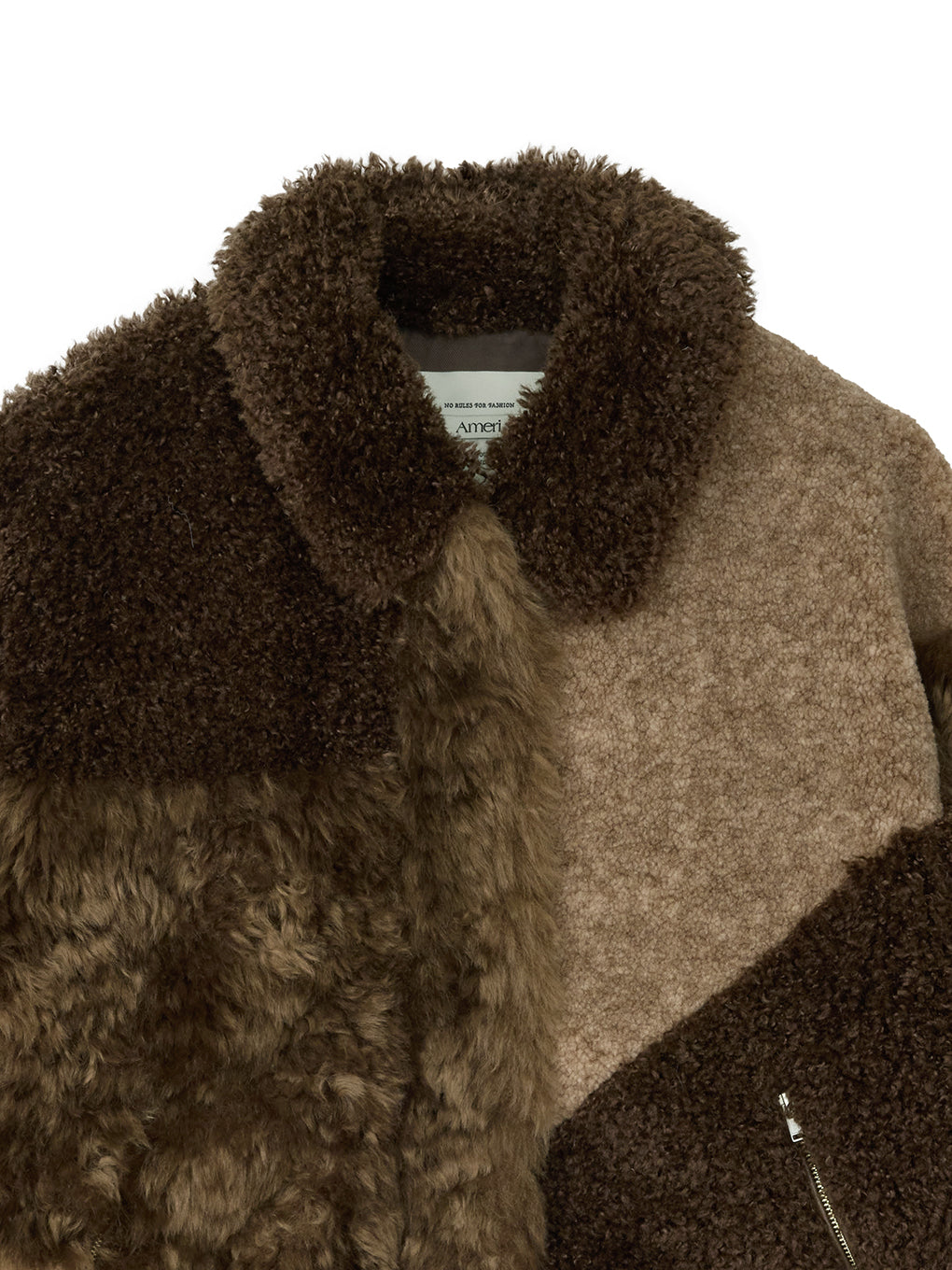 PATCHWORK BOA FUR TEDDY JACKET