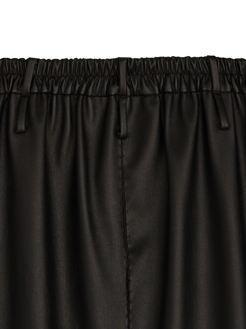 PLEATS MEDIUM SYNTHETIC LEATHER SKIRT