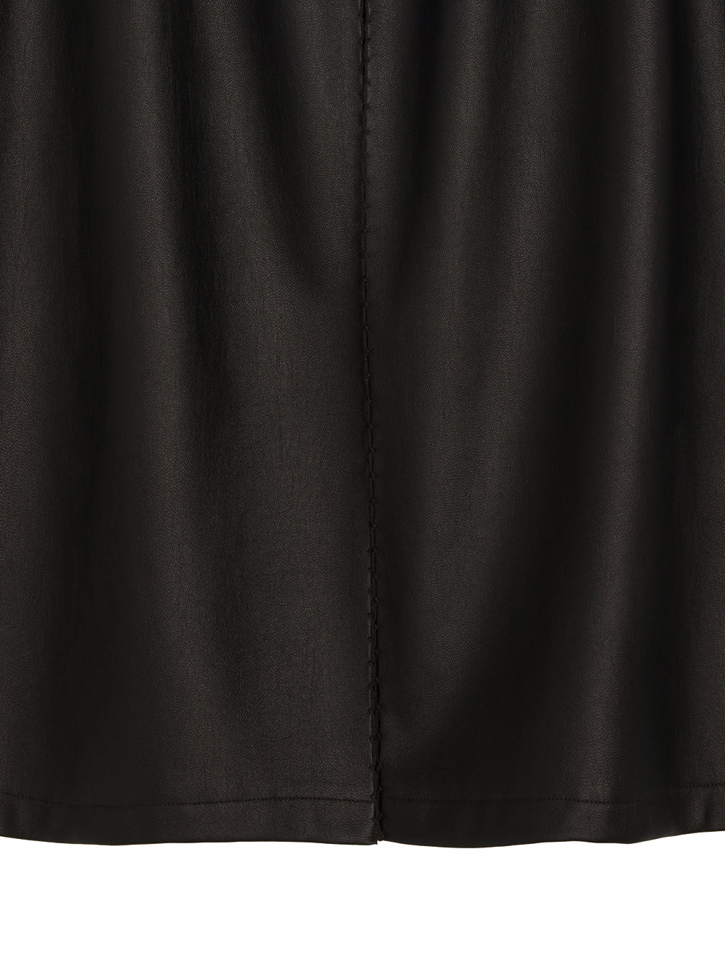 PLEATS MEDIUM SYNTHETIC LEATHER SKIRT