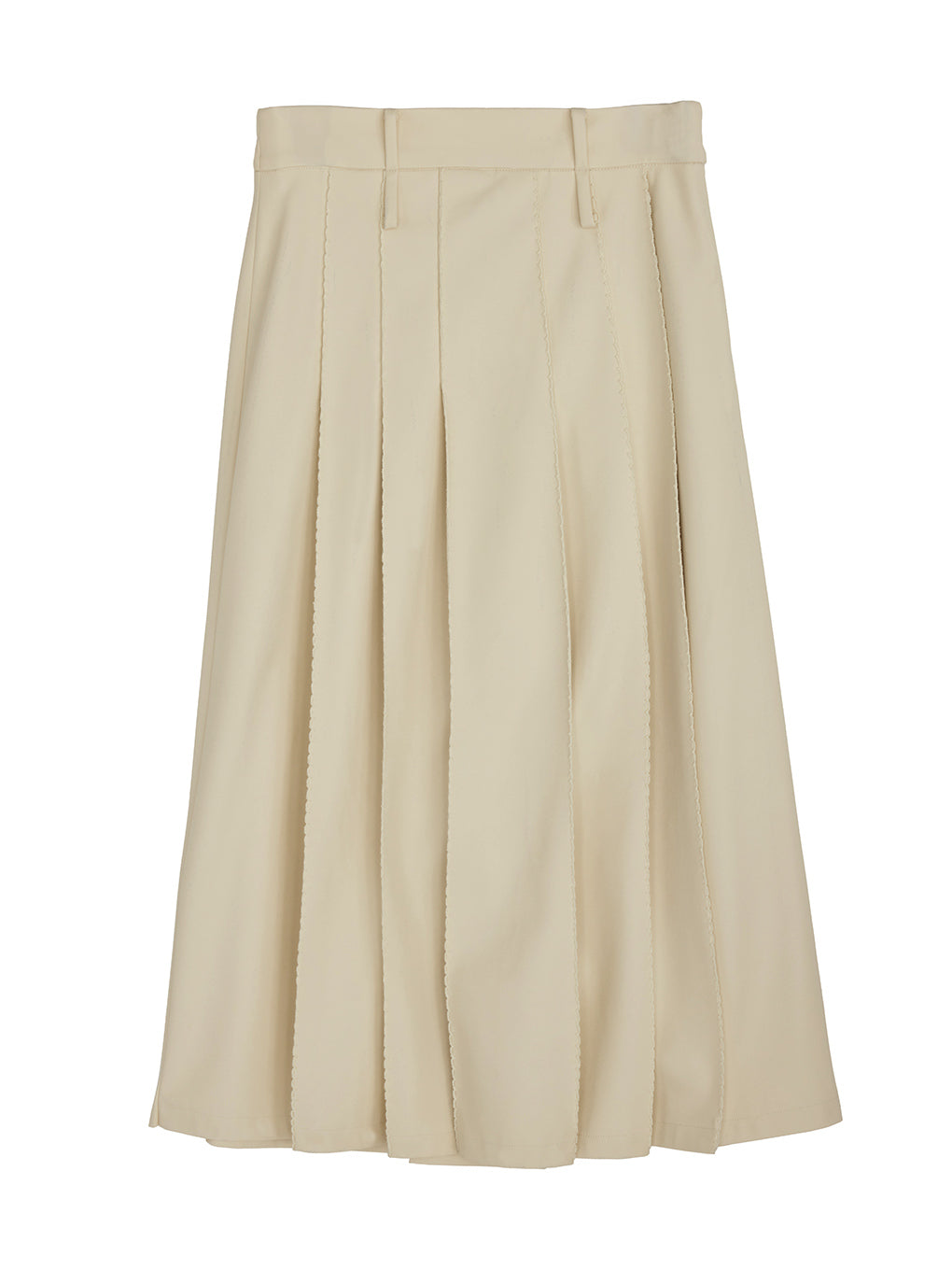 PLEATS MEDIUM SYNTHETIC LEATHER SKIRT