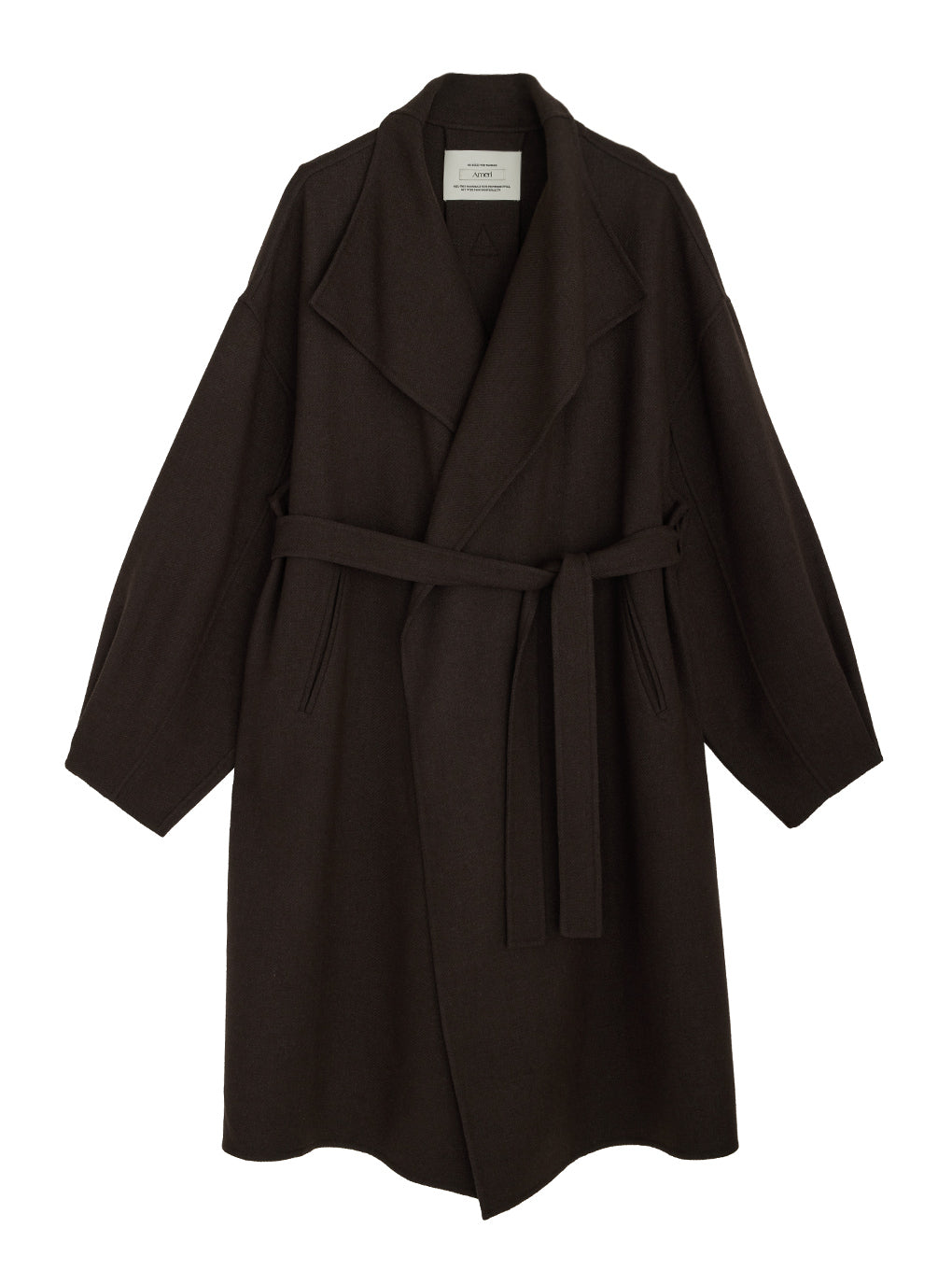 DRAPE COLLAR WOOL RIVER COAT