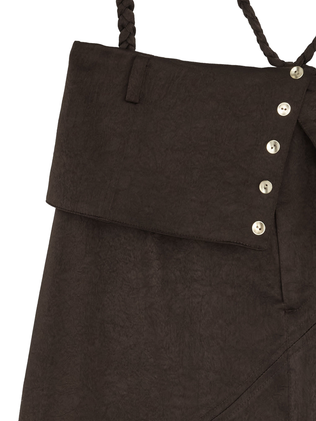 CRUSHED SATIN ARRANGE CORD SKIRT