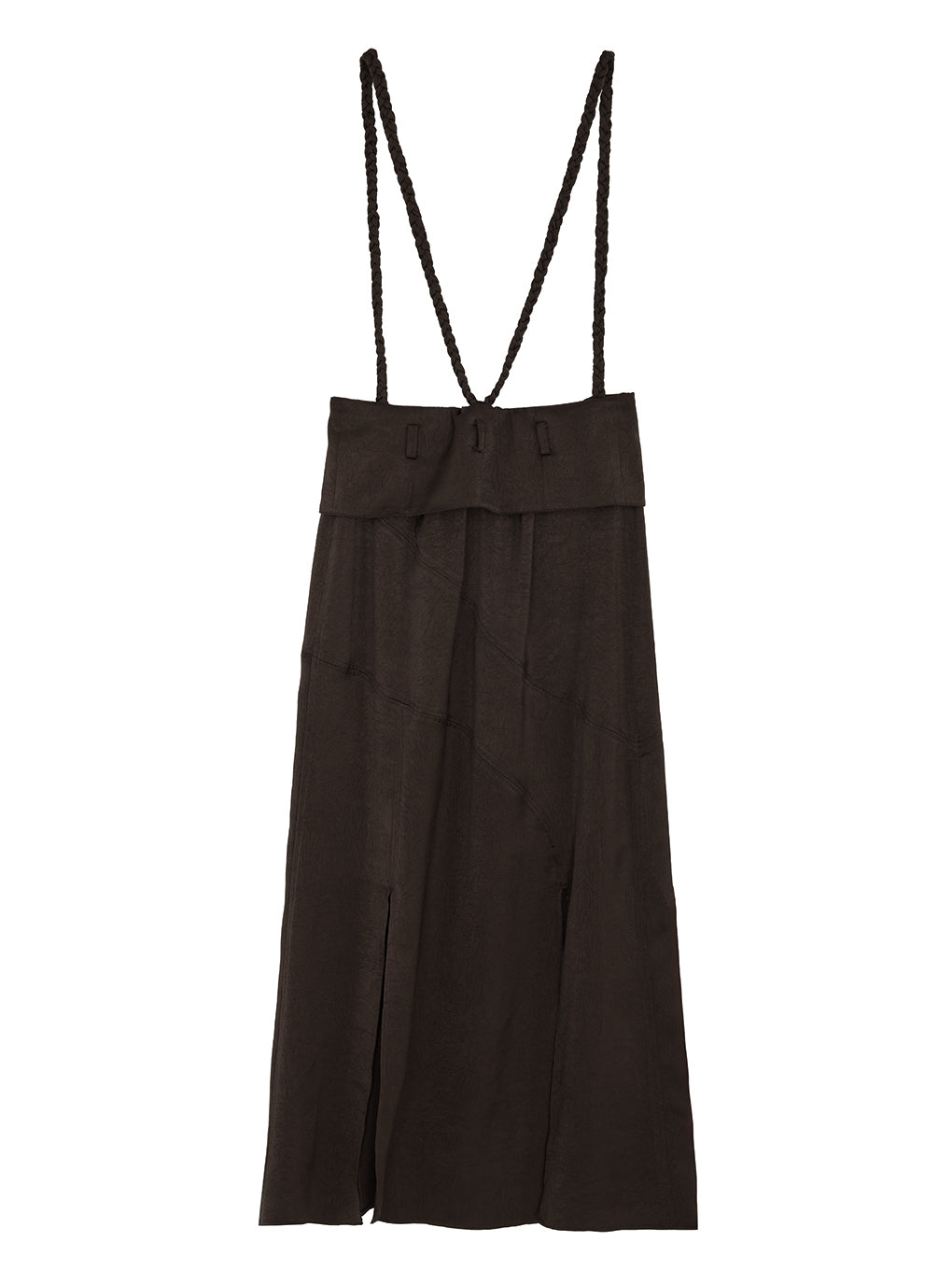 CRUSHED SATIN ARRANGE CORD SKIRT