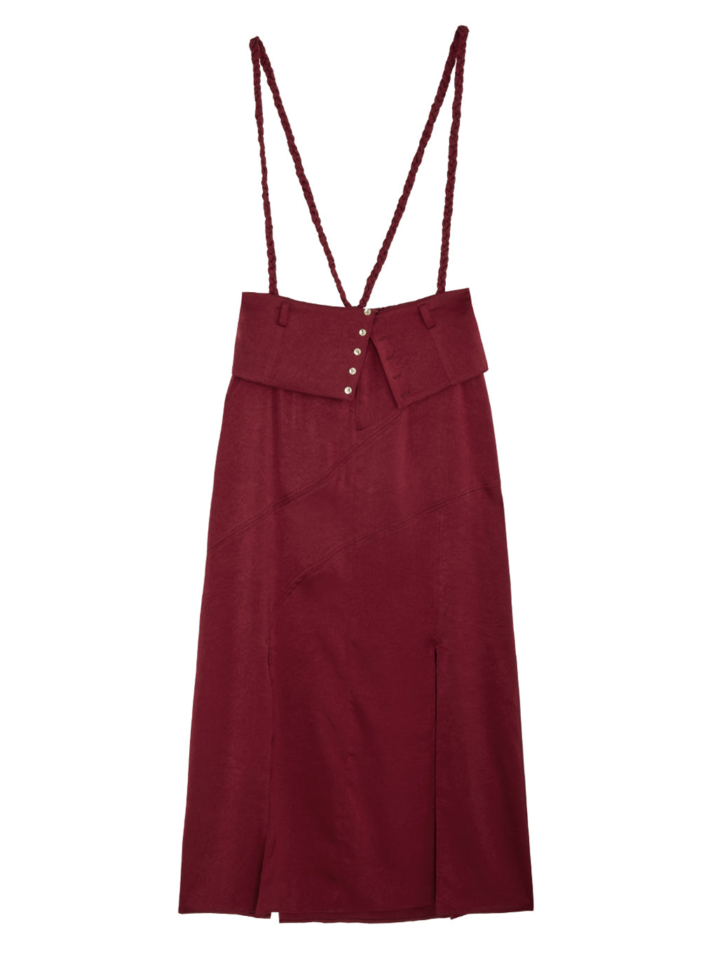 CRUSHED SATIN ARRANGE CORD SKIRT