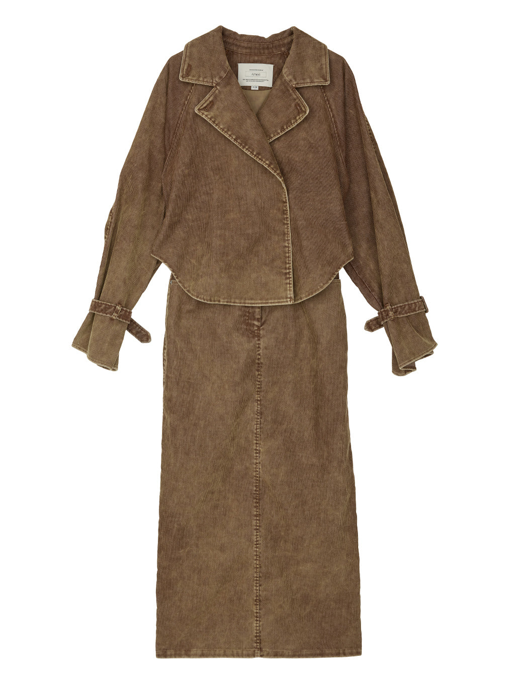TRENCH LIKE CORDUROY DRESS