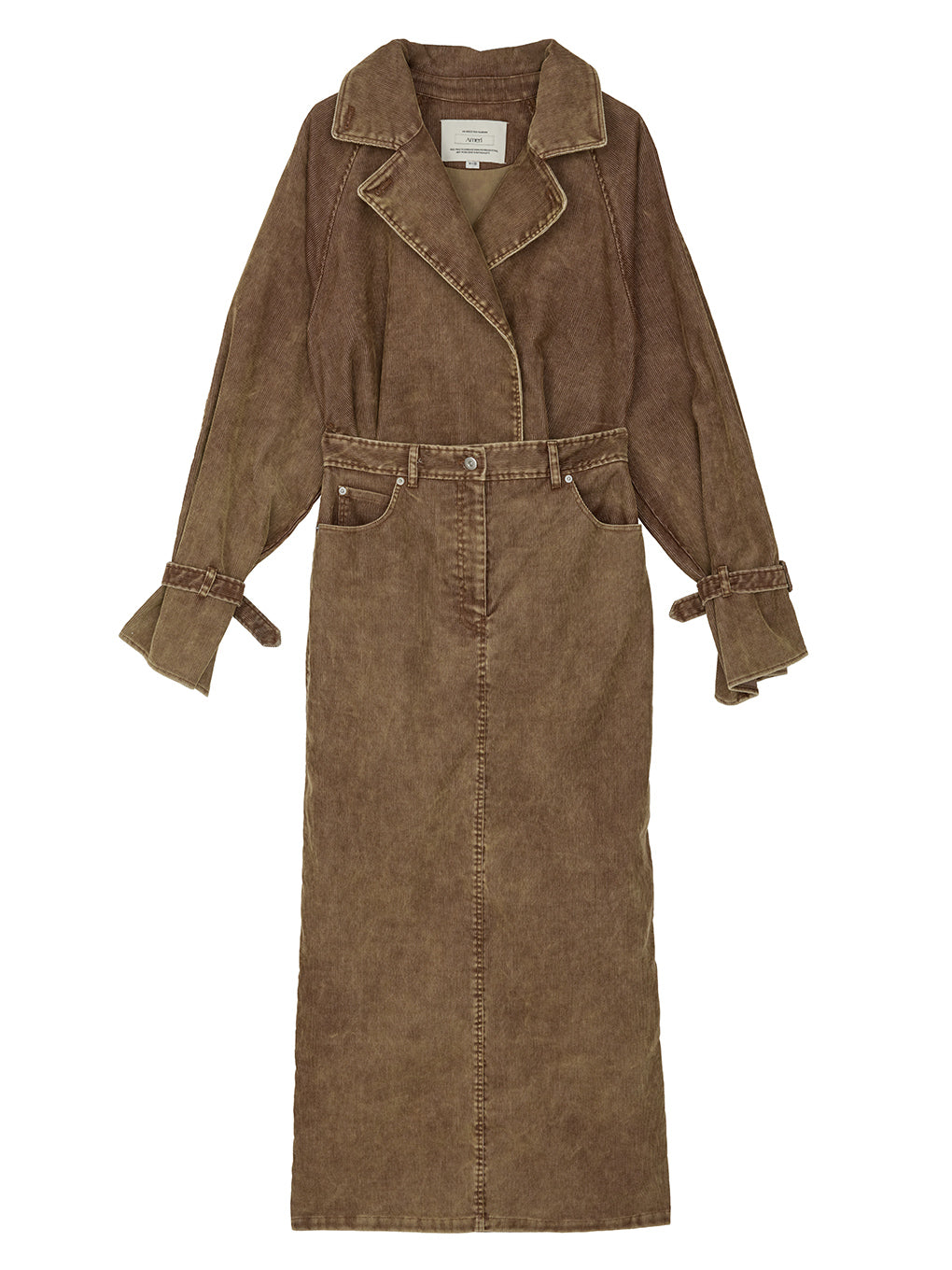 TRENCH LIKE CORDUROY DRESS