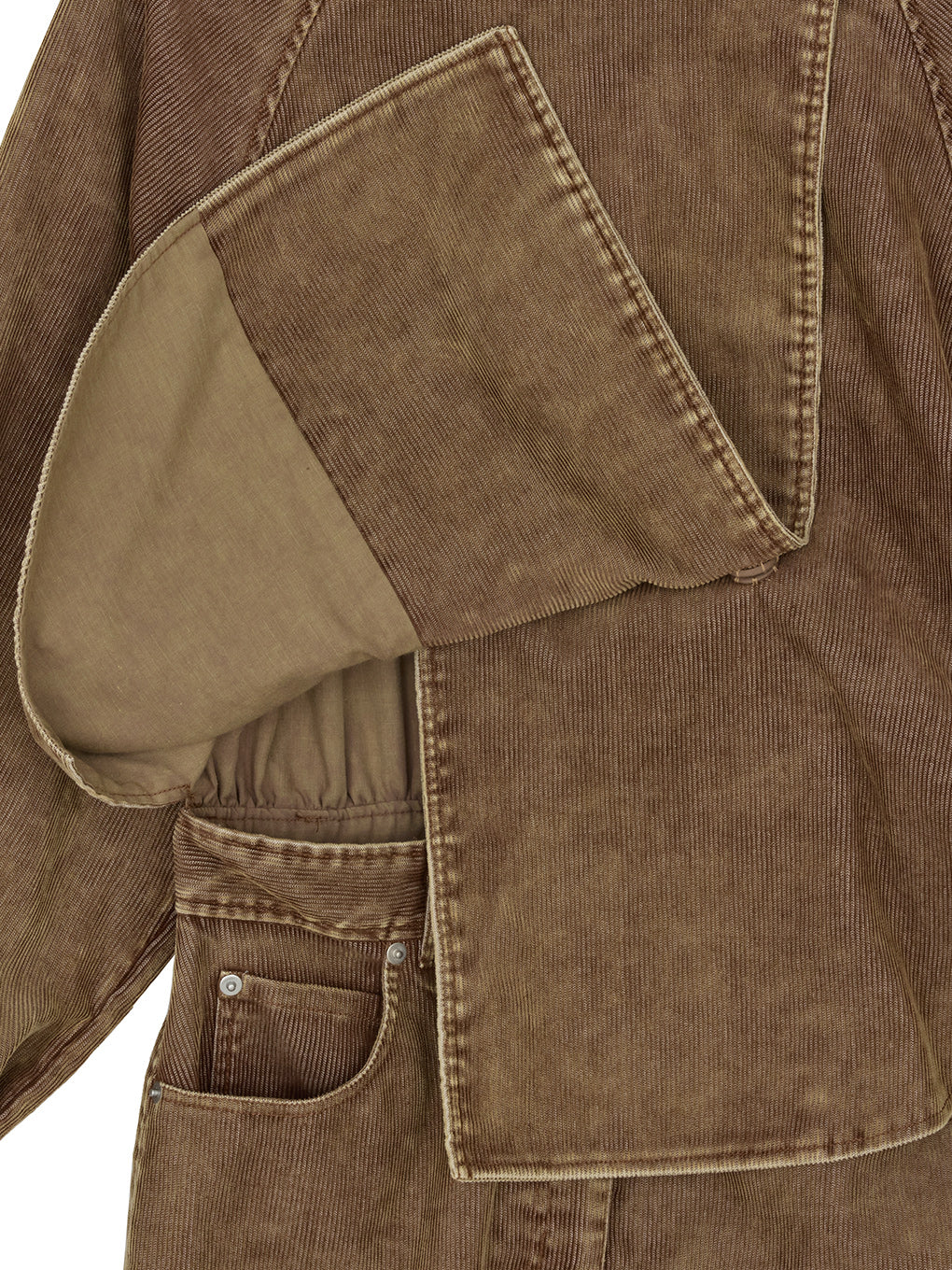 TRENCH LIKE CORDUROY DRESS