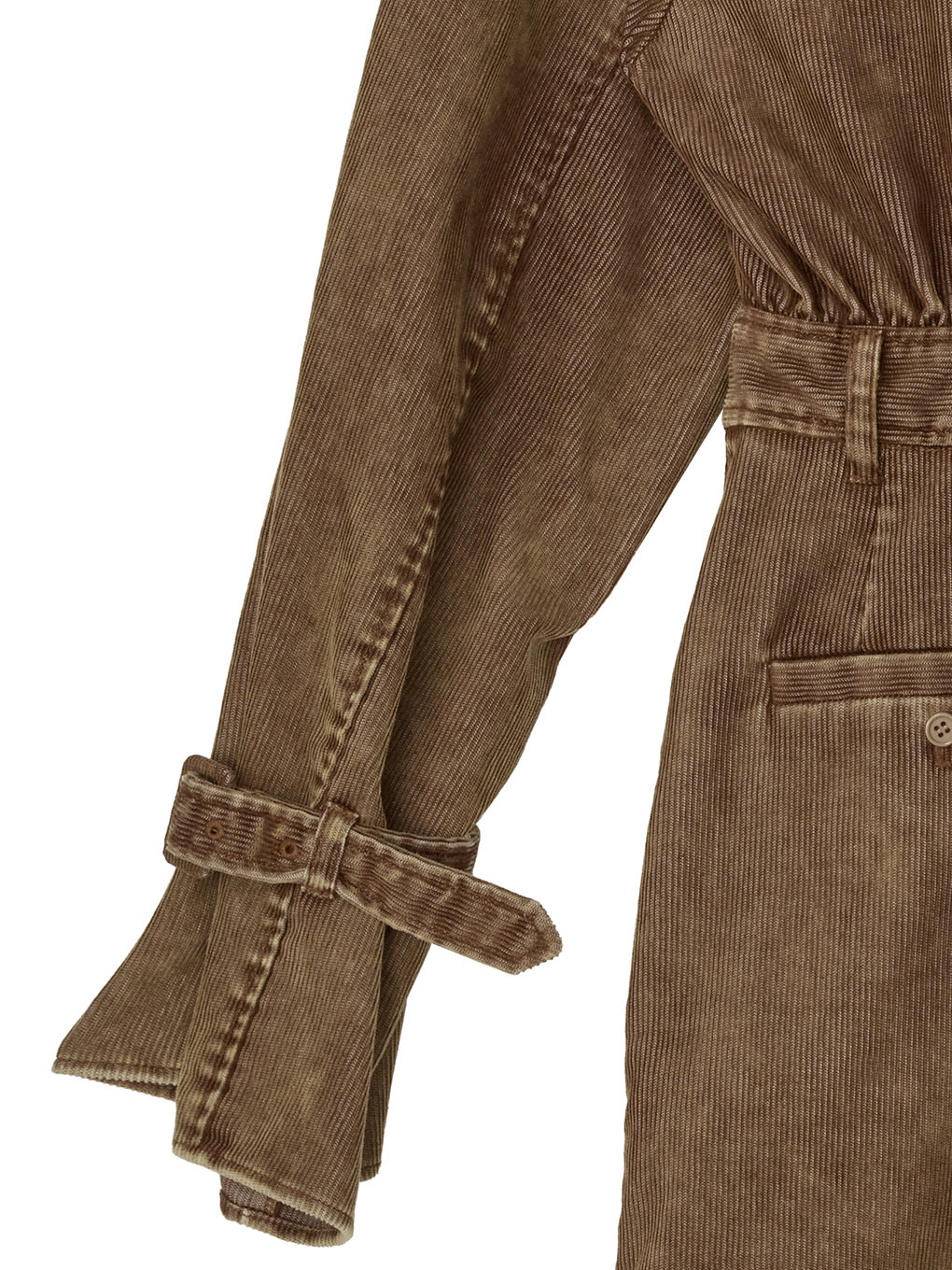 TRENCH LIKE CORDUROY DRESS