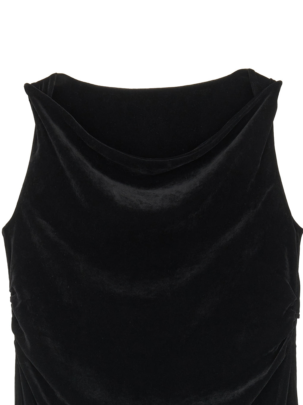 DRAPE CURVE VELOUR DRESS