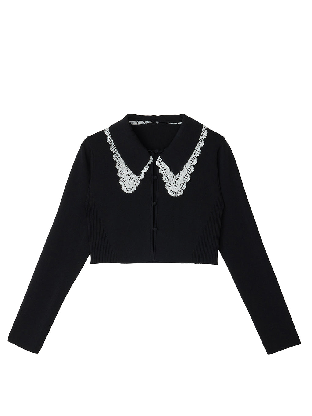 3WAY LACECOLLAR KNIT CARDIGAN