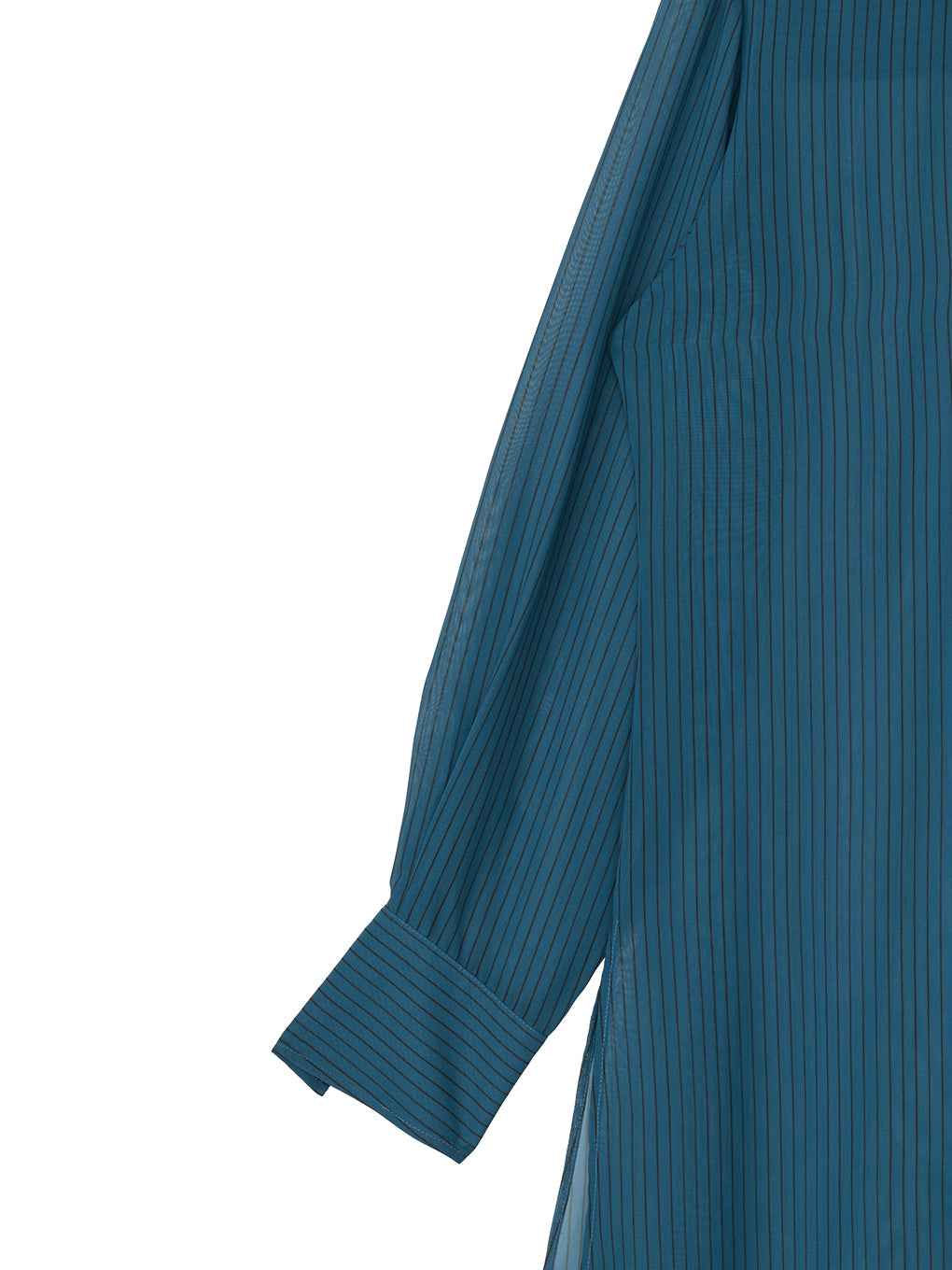 SHEER STRIPE LONG SHIRT