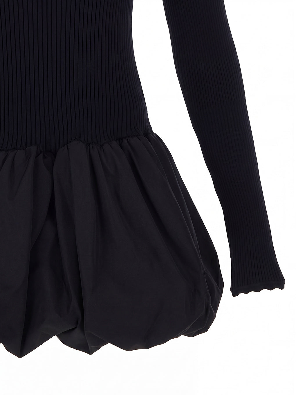 BALLOON HEM DOCKING KNIT TOP