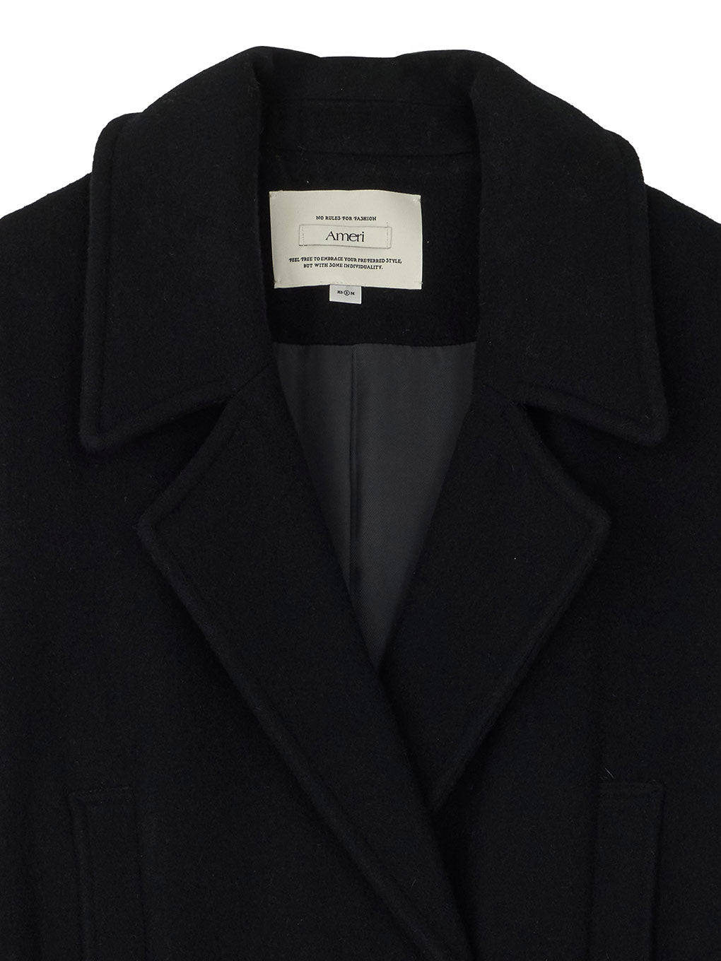 WIDE SHOULDER WOOL CHESTER COAT