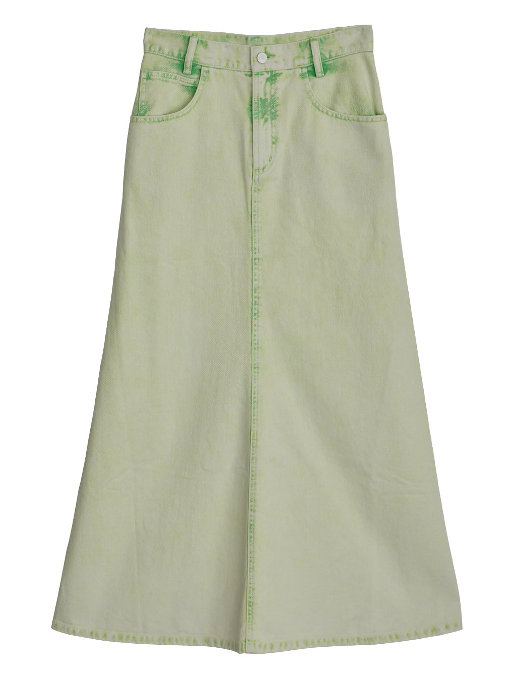 FULL LENGTH COLOR DENIM SKIRT