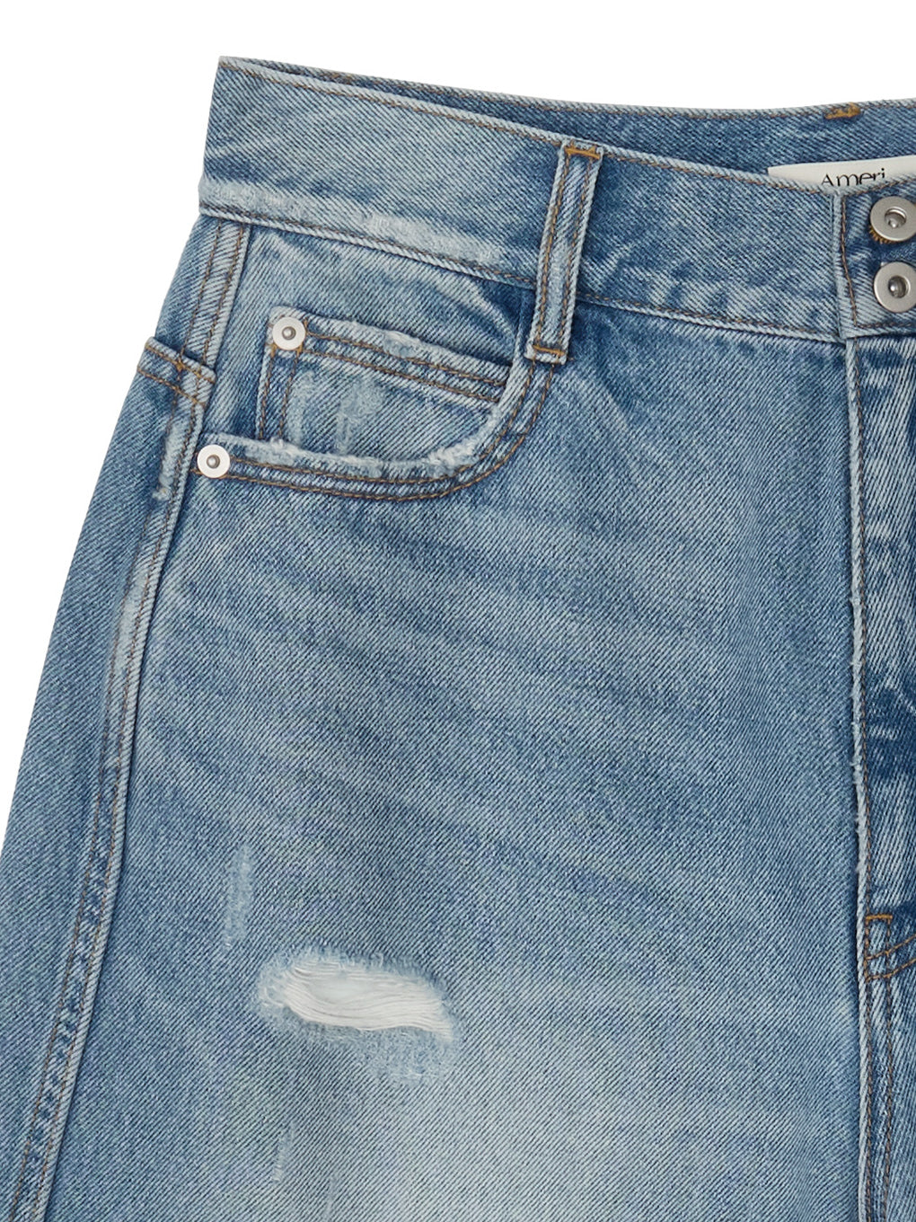 LOOSE DENIM HALF PANTS