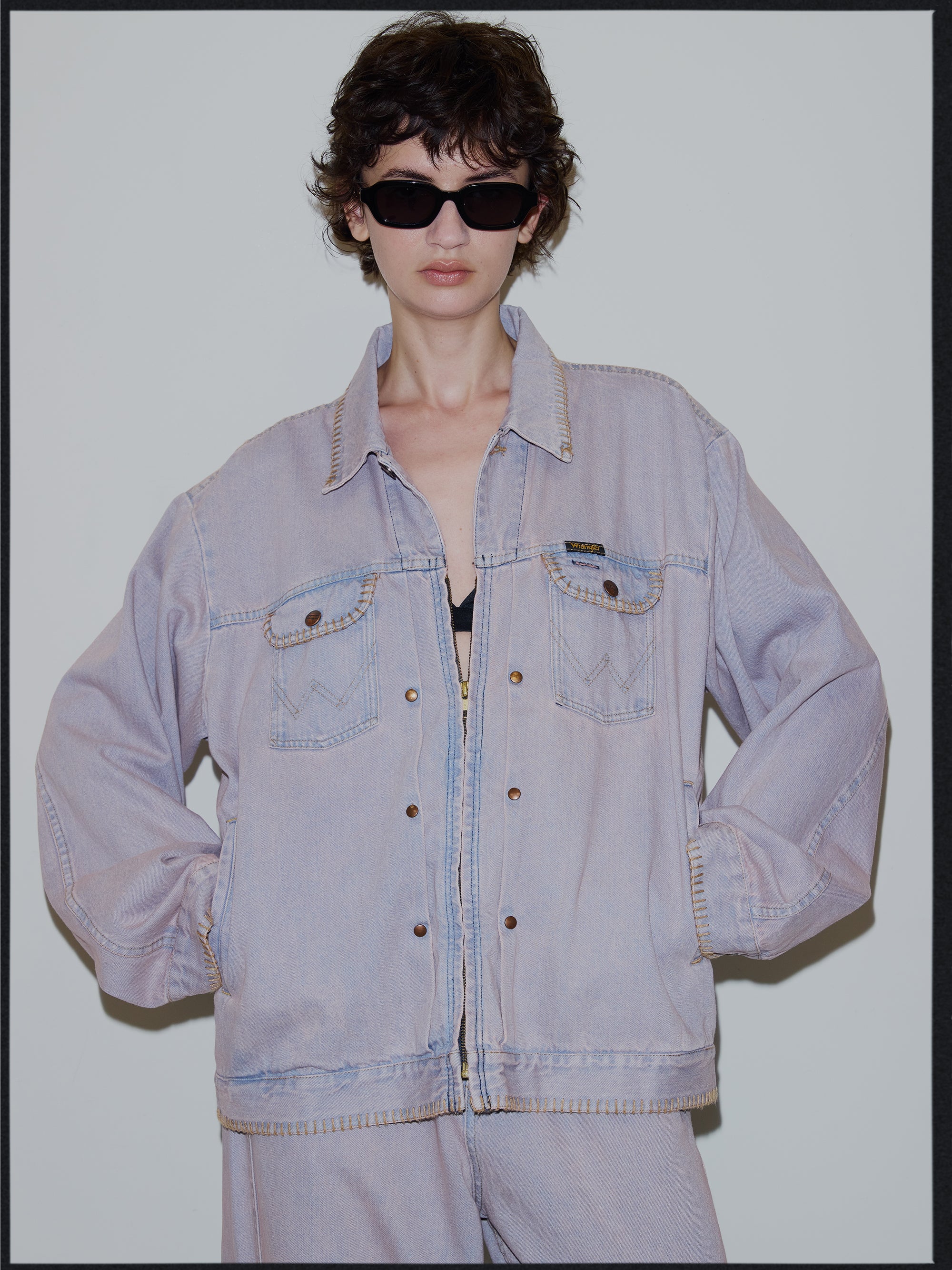 Wrangler×Ameri BLANKET STITCH DENIM JACKET