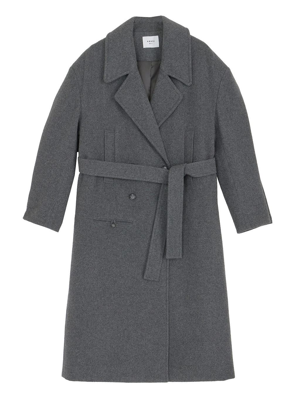 WIDE SHOULDER WOOL CHESTER COAT