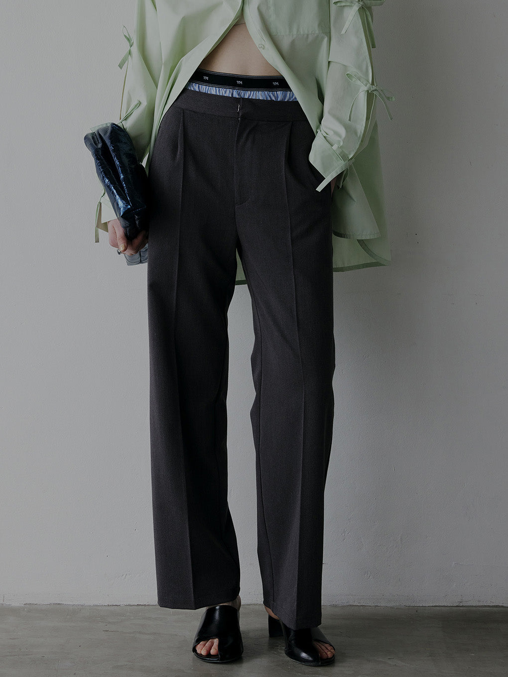 LOGO TAPE TRUNKS LAYERED PANTS
