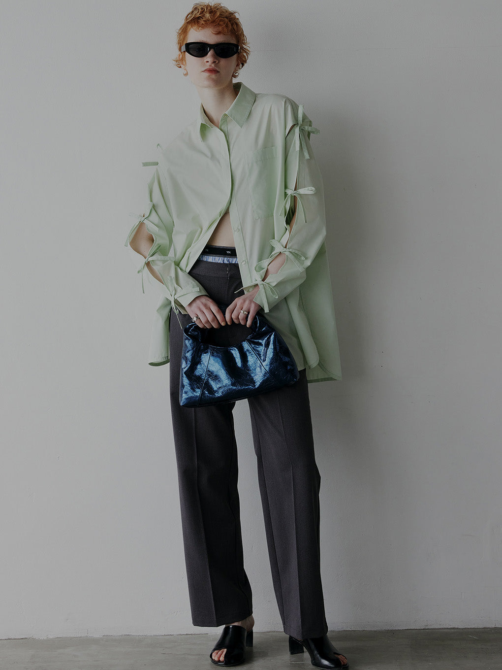 LOGO TAPE TRUNKS LAYERED PANTS